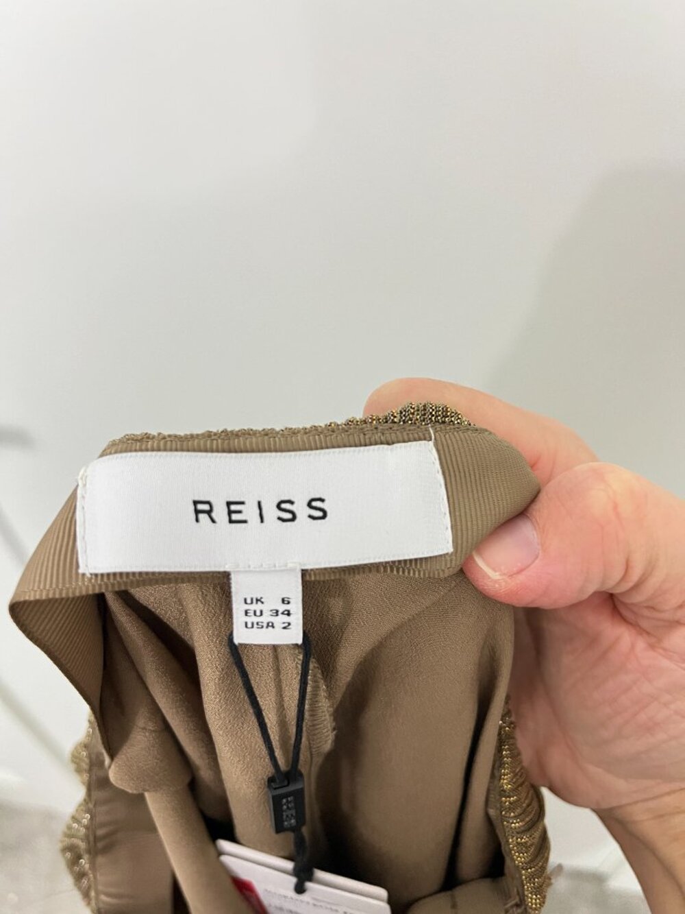 New Reiss Size 2 Gold Champagne Ombré Emmeline Metallic Pleated Maxi Skirt NWT - Picture 14 of 16